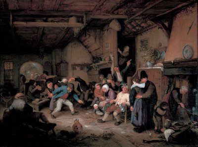 居酒屋で踊る農民 作： Adriaen Jansz. van Ostade